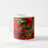 Tasse de café décorée d'une branche de cognassier (Devant gauche)
