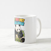 Tasse de café Défi de régime de panda drôle (Devant droit)