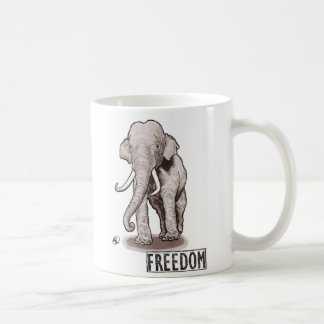 Tasse de café d'éléphant de "liberté"