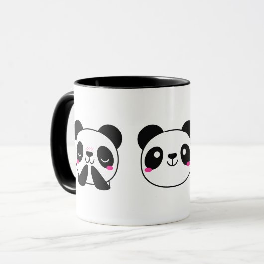 Tasse de café d'Emoji de panda (Devant gauche)