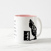 Tasse de café d'énonciations de cow-girl (Devant droit)