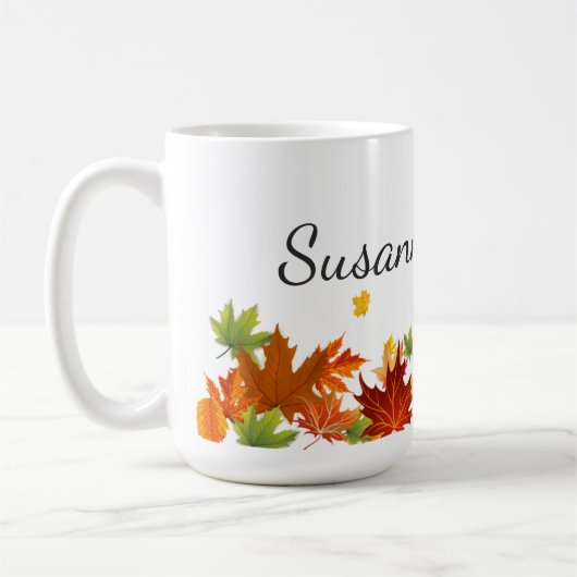 Tasse de café d'érable de feuille d'automne (Gauche)