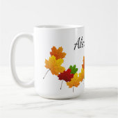 Tasse de café d'érable de feuille d'automne (Gauche)