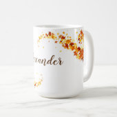 Tasse de café d'érable de feuille d'automne (Devant droit)