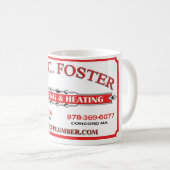 Tasse de café d'Éric C. Foster Plumbing et de (Devant droit)