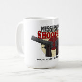 Tasse de café des tireurs 15oz du Mississippi (Devant gauche)
