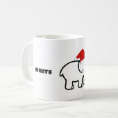 Tasse de café design éléphant blanc (Devant gauche)