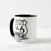 Tasse de café design Route 66 (Devant gauche)