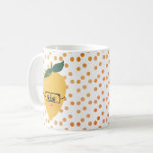 Tasse de café dessin animé citron d'été (Devant gauche)