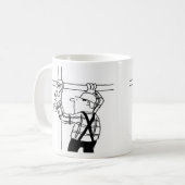 Tasse de café dessin animé échafaudage (Devant gauche)