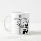 Tasse de café dessin animé échafaudage (Gauche)