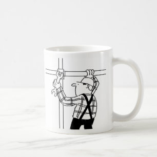 Tasse de café dessin animé échafaudage