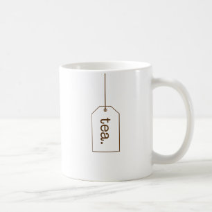Tasse de café d'étiquette de sachet à thé
