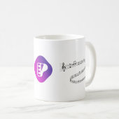 Tasse de café d'exposition de musique de piano (Devant droit)