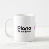 Tasse de café d'exposition de musique de piano (Gauche)