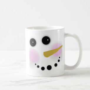 Tasse de café d'hiver de bonhomme de neige