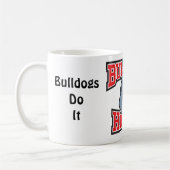 Tasse de café d'hockey de bouledogues (Gauche)