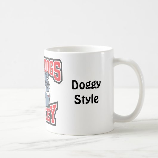 Tasse de café d'hockey de bouledogues (Droite)