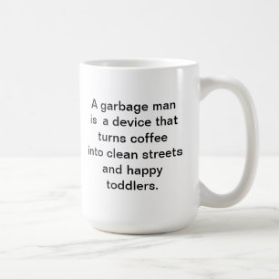Tasse de café d'homme de déchets