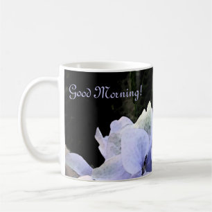Tasse de café d'hortensia d'aquarelle