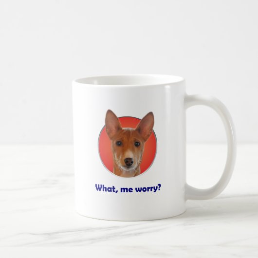 Tasse de café d'inquiétude de Basenji (Droite)