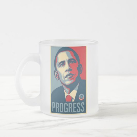 Tasse de café d'Obama '08 - "PROGRÈS " (Gauche)