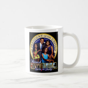 Tasse de café d'Obama et de famille