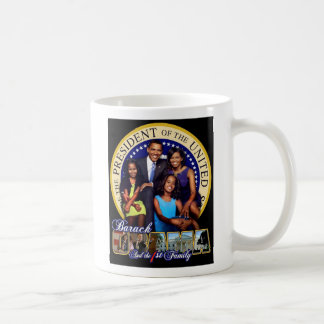 Tasse de café d'Obama et de famille