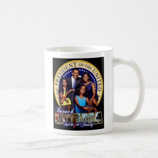 Tasse de café d'Obama et de famille (Droite)