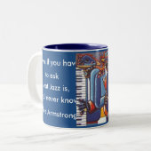 Tasse de café d'oeuvre d'art de jazz (Devant gauche)