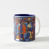 Tasse de café d'oeuvre d'art de jazz (Devant droit)