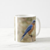Tasse de café d'oiseaux bleus (Devant droit)