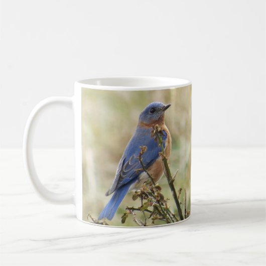 Tasse de café d'oiseaux bleus (Gauche)