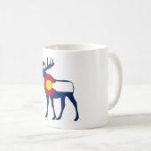 Tasse de café d'orignaux de drapeau du Colorado (Devant droit)