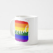 Tasse de café Drapeau Fierté LGBTQ (Devant gauche)