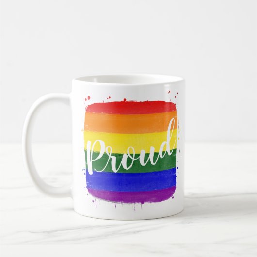 Tasse de café Drapeau Fierté LGBTQ (Gauche)