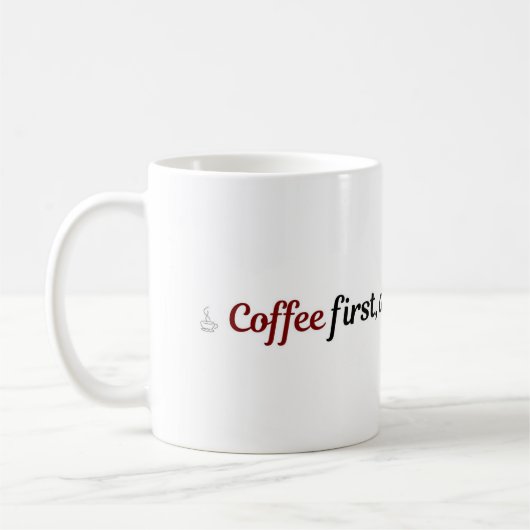 Tasse de café drôle Citation mignonne Café Premièr (Gauche)