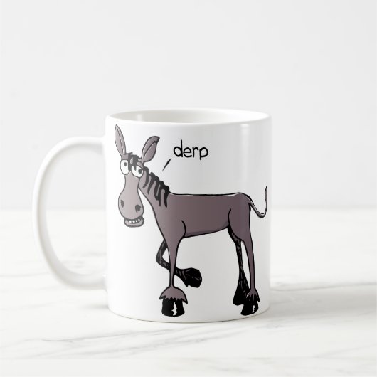 Tasse de café drôle d'âne de Derp (Gauche)