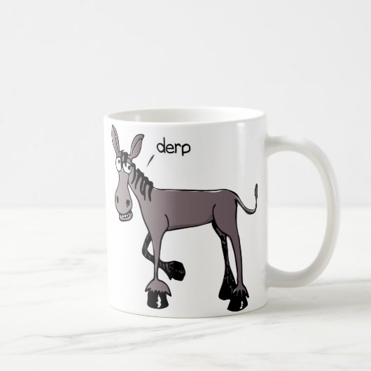 Tasse de café drôle d'âne de Derp (Droite)