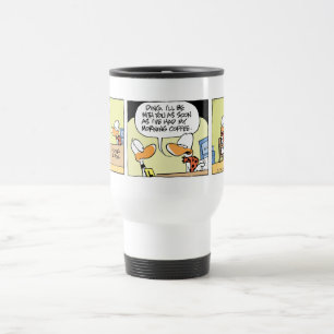 Tasse de café drôle de bande dessinée de canard
