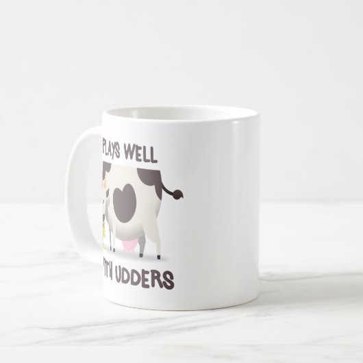 Tasse de café drôle de calembour de vache (Devant gauche)