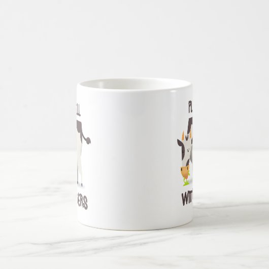 Tasse de café drôle de calembour de vache (Centre)