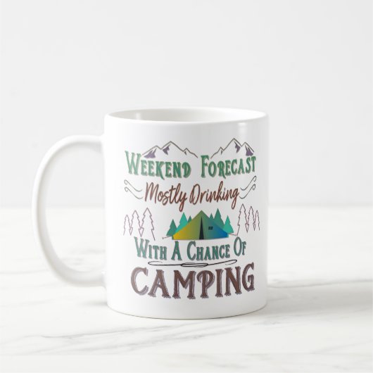Tasse de café drôle de camping (Gauche)