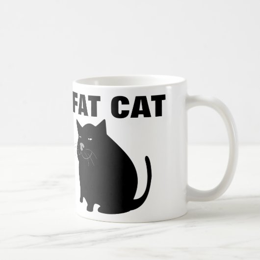 Tasse de café drôle de CAT de FAT (Droite)