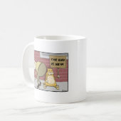 Tasse de café drôle de chat : L'extrémité est près (Devant gauche)