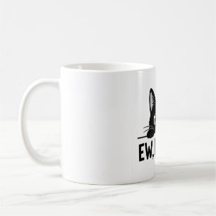Tasse de café drôle de chat noir "Beurk, les gens.