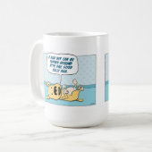 Tasse de café drôle de chien de bande de (Devant gauche)