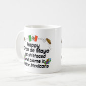 Tasse de café drôle de Cinco De Mayo (Devant gauche)