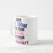 Tasse de café drôle de commandant psychiatre de (Devant gauche)