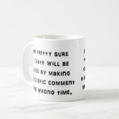 Tasse de café drôle de commentaire sarcastique (Devant gauche)